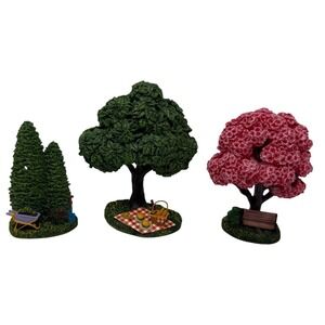 Hawthorne Village Joyous Summer Seasonal Splendor Tree Accessory Set Green Pink